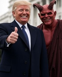 donald trump satan lucifer thumbs up Meme Template