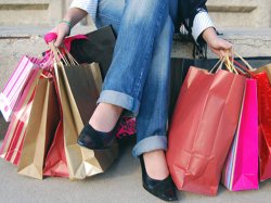 Lady with shopping bags Meme Template