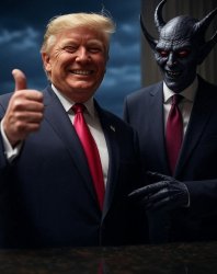 donald Trump Satan Devil Lucifer Demon Evil thumbs up Meme Template