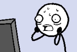 terrified computer Meme Template