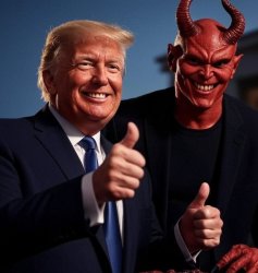 donald trump satan lucifer thumbs up Meme Template