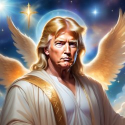 trump angel jesus Meme Template