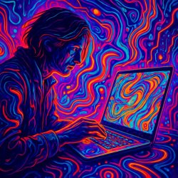 researching on a laptop Meme Template