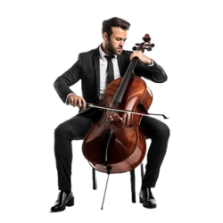 Cello playing transparent Meme Template