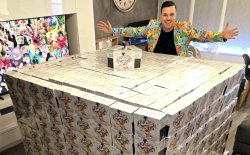 Pokemon Card Scalper and his collection. Meme Template