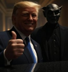 donald trump satan lucifer thumbs up Meme Template