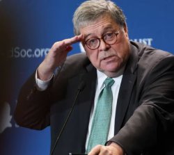 Bill Barr saluting release Epstein files Trump Meme Template
