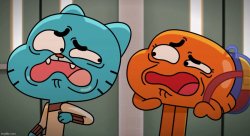 Disgusted Gumball and Darwin Meme Template