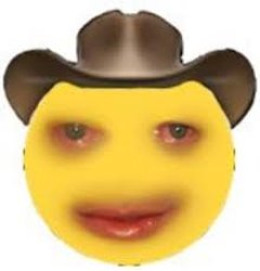Crying cowboy emoji Meme Template