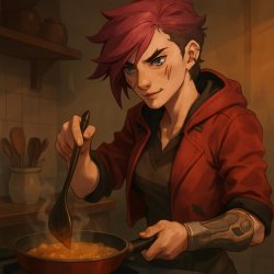 Vi cooking on the stove Meme Template
