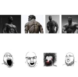 Soyjak vs Gigachad Meme Template