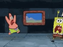spongebob panic Meme Template