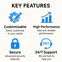 What are some KEY features of? Meme Template