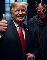 donald trump satan lucifer thumbs up Meme Template