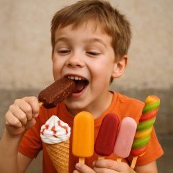 a 10 y/o eating 6-7 ice creams Meme Template