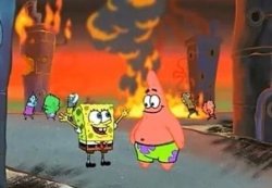 We did it patrick! We saved the city Meme Template
