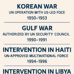 What wars were promoted or sanctioned by United Nations vote, ap Meme Template