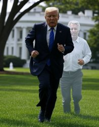 donald Trump Jeffrey Epstein's Ghost Running from Epstein Files Meme Template