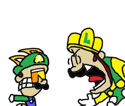 Builder Luigi Screaming Meme Template