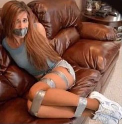 Tied up on couch Meme Template