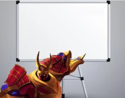 Paladins Khan with whiteboard Meme Template