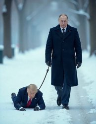 Putin dog walking Trump Meme Template