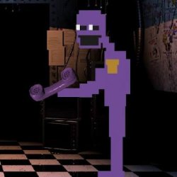 William Afton holding purple phone Meme Template