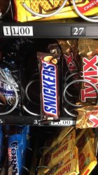 Candy Bar Stuck in Vending Machine Meme Template