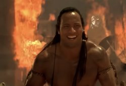 The Mummy Returns: Scorpion King about to get torched Meme Template