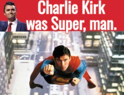 Charlie Kirk as Superman Meme Template