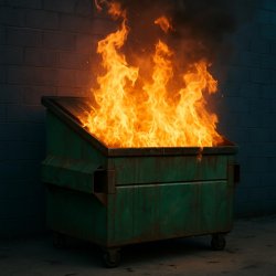dumpster fire Meme Template