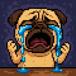 a cute pug crying in a funny human like way Meme Template