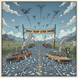 trump war on russia - kill roads with glass Meme Template