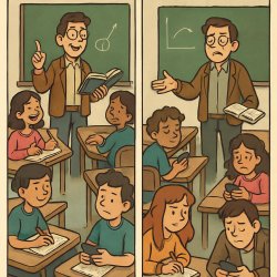 Imagen 1 (Expectativa): Un profesor dando clase con estudiantes Meme Template