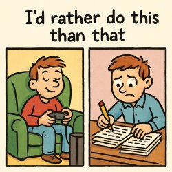 I'd rather do this than that Meme Template