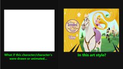 What if Character Drawn in Tangled The Series Meme Template
