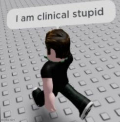 I am clinical stupid Meme Template