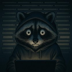 Computer Loving Hoodie Racoon Meme Template