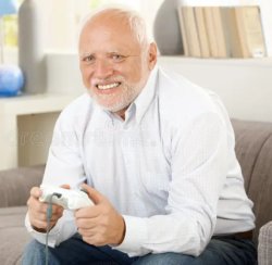 Grandpa playing video games Meme Template