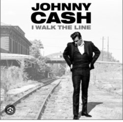 Johnny Cash I walk the Line Meme Template