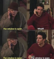 The window is open Meme Template