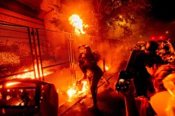 Portland riots Meme Template