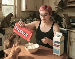 Wokester devouring Tylenol Meme Template