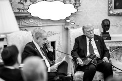 Trump Bibi bubble Meme Template