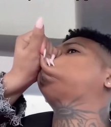 grabbing mouth Meme Template