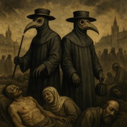 the black Death and plague doctors Meme Template