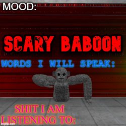Scarty baboon tempate Meme Template