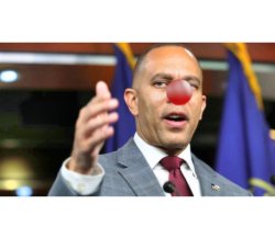 Hakeem Jeffries Clown World 2025 Parody Meme Template