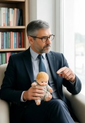 Psychiatrist Doctor Doll hurt pointing butthurt JPP Meme Template