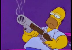 Homer gun Meme Template